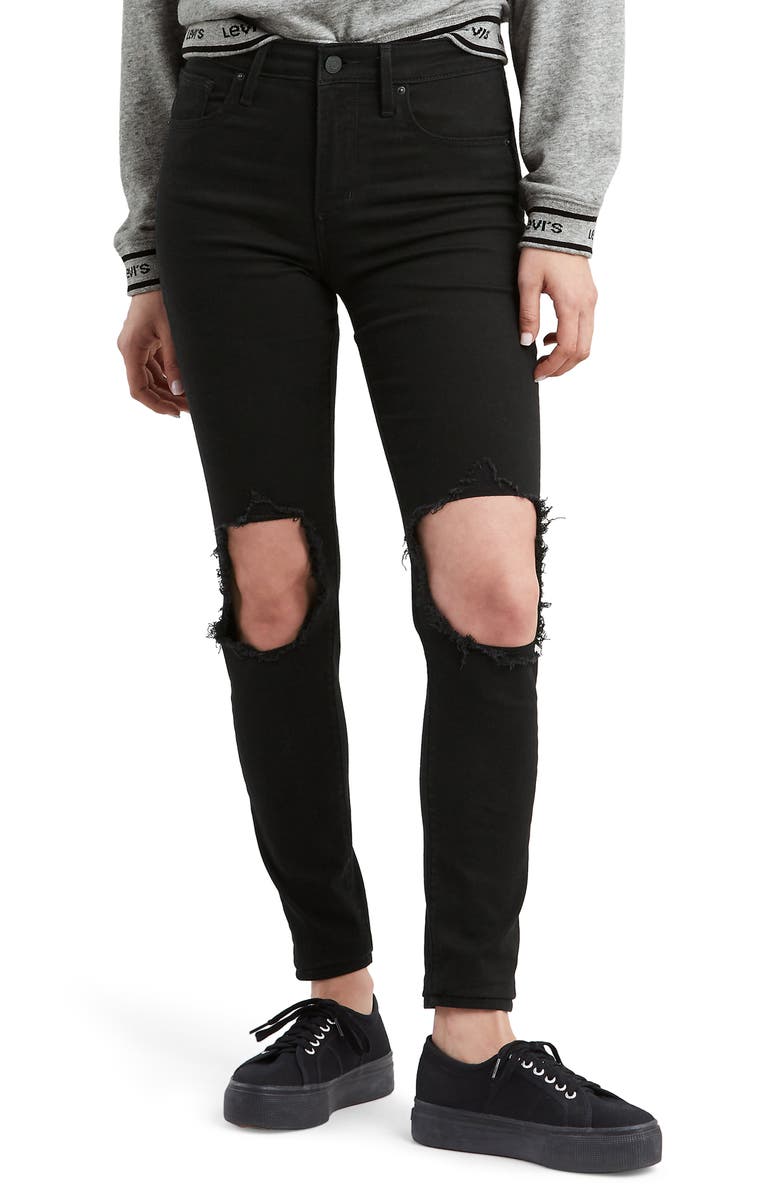 Levi's<sup>®</sup> 721<sup>™</sup> Ripped High Waist Skinny Jeans, Main, color,