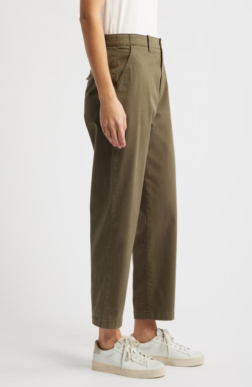 Shop Caslonr Caslon(r) Classic Ankle Tapered Stretch Twill Chinos In Olive Sarma