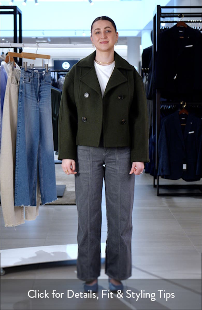 Drop Shoulder Oversize Crop Coat, sales video thumbnail