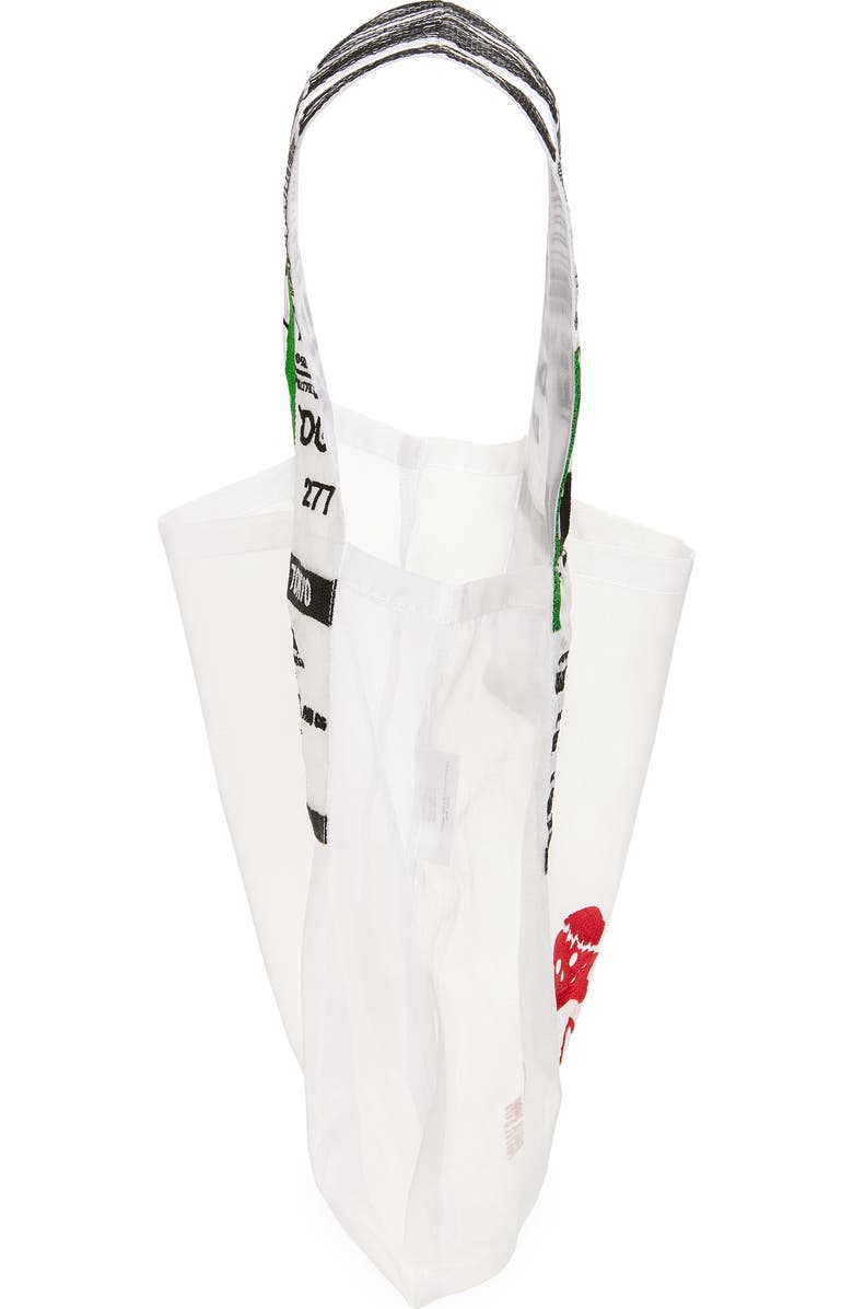 Undercover Fragile Embroidered Tote, Alternate, color, Off White