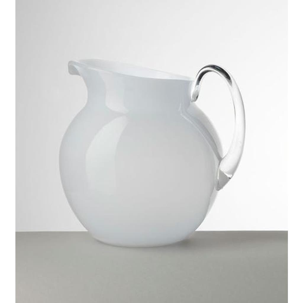 Mario Luca Giusti Palla Transparent Acrylic Pitcher, White In White