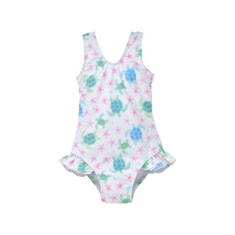 Infant & Toddlers Sun Protective UPF 50+ Delaney Hip Ruffle Swimsuit