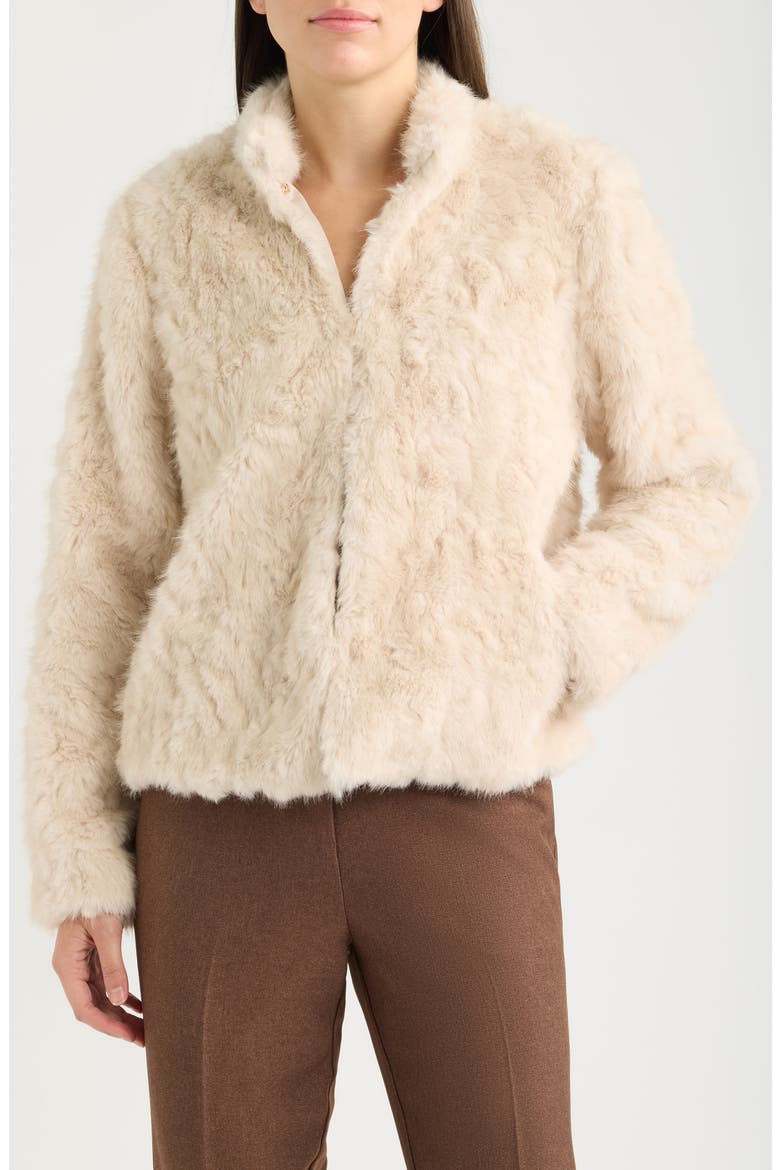 Faux Fur Jacket, Alternate, color, IVORY