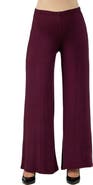 24seven Comfort Apparel Maternity Solid Color Palazzo Pants
