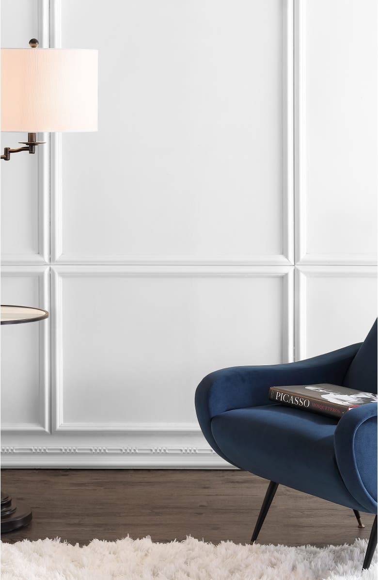 JONATHAN Y Cora 60" Metal/Glass LED Side Table and Floor Lamp, Alternate, color,