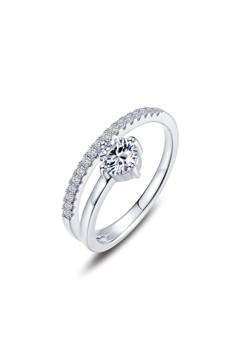 Starstruck Pavé Simulated Diamond Wrap Ring, Main, color, SILVER
