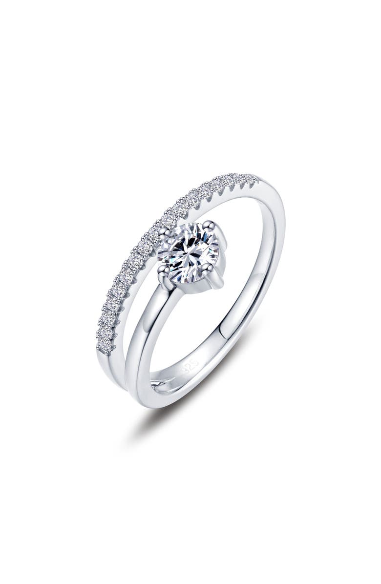 Lafonn Starstruck Pavé Simulated Diamond Wrap Ring, Main, color, Silver