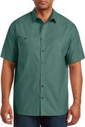 Synrgy by DXL Big & Tall Textured Solid Sport Shirt