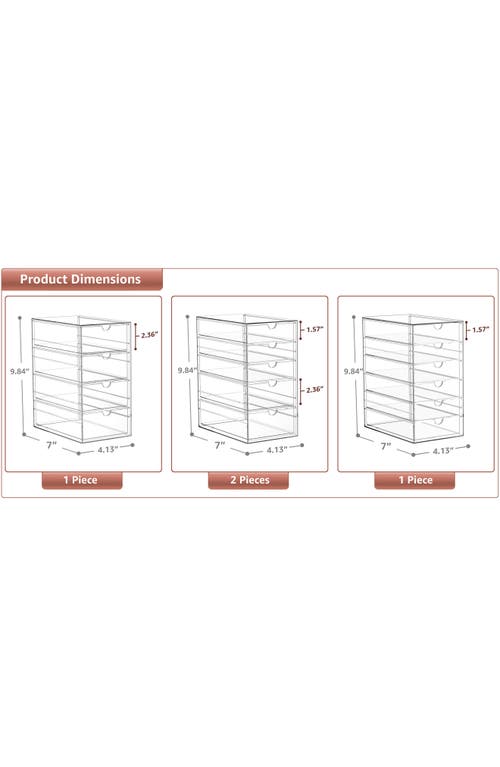 Sorbus 20-drawer Acrylic Organizer In Clear