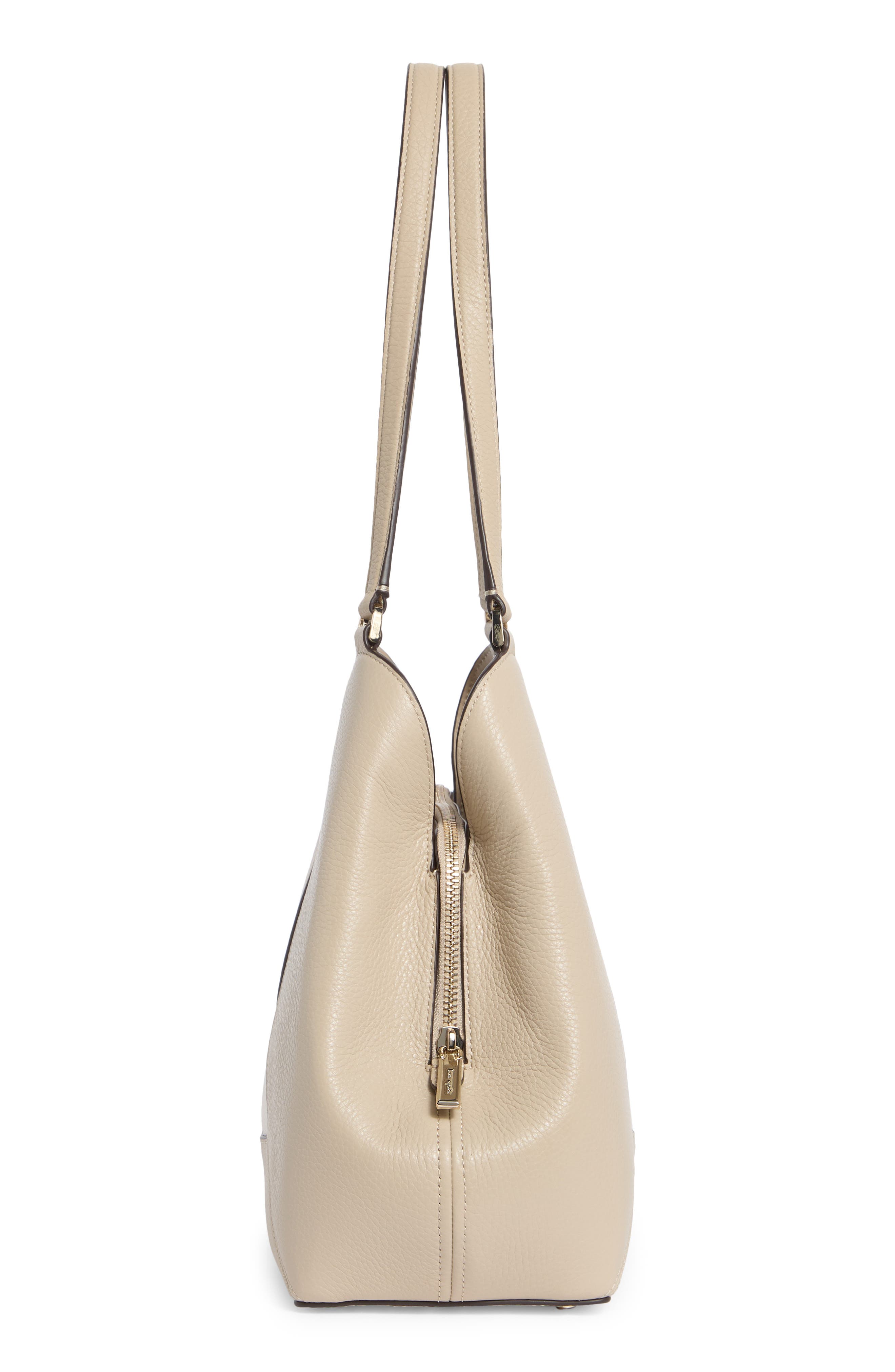 Kate Spade New York lena colorblock leather shoulder bag, Alternate, color, Light Sand Multi