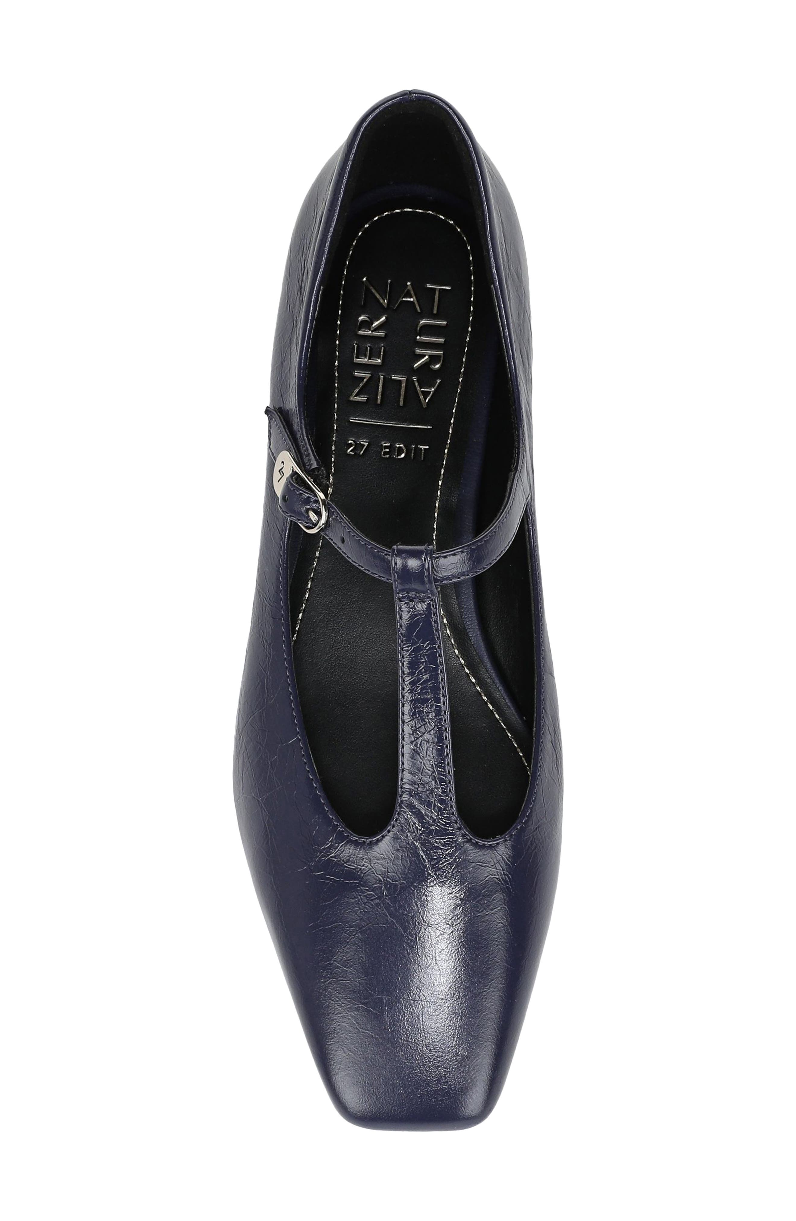 27 EDIT Naturalizer Bella T-Strap Flat, Alternate, color, Midnight Blue