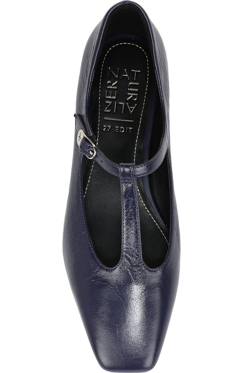27 EDIT Naturalizer Bella T-Strap Flat, Alternate, color, Midnight Blue