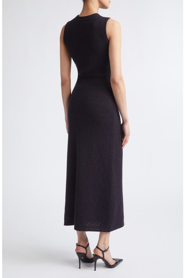 Sleeveless Cashmere Pointelle Sweater Dress, Alternate, color, 177 AMETHYST