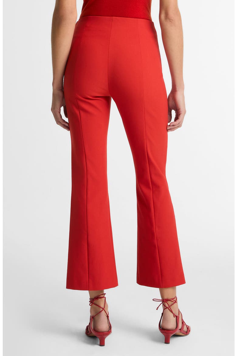 Niki Mid Rise Crop Flare Pants, Alternate, color, DARK POPPY