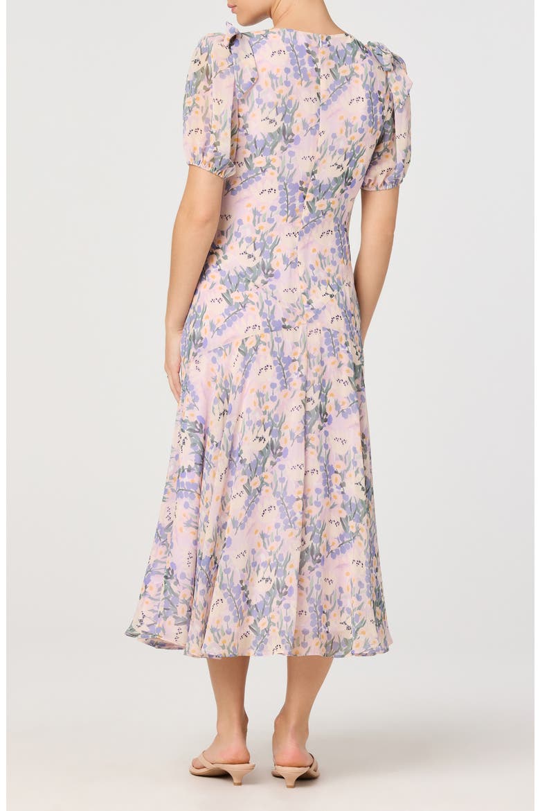 Jessenia Puff Sleeve Dress, Alternate, color, LILAC FLORAL