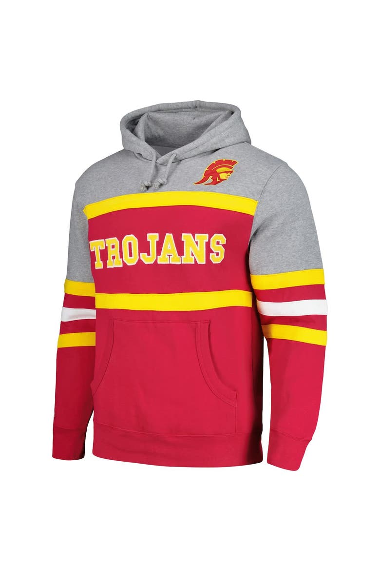 Men's Mitchell & Ness Cardinal USC Trojans Head Coach Pullover Hoodie, Alternate, color, Cardinal