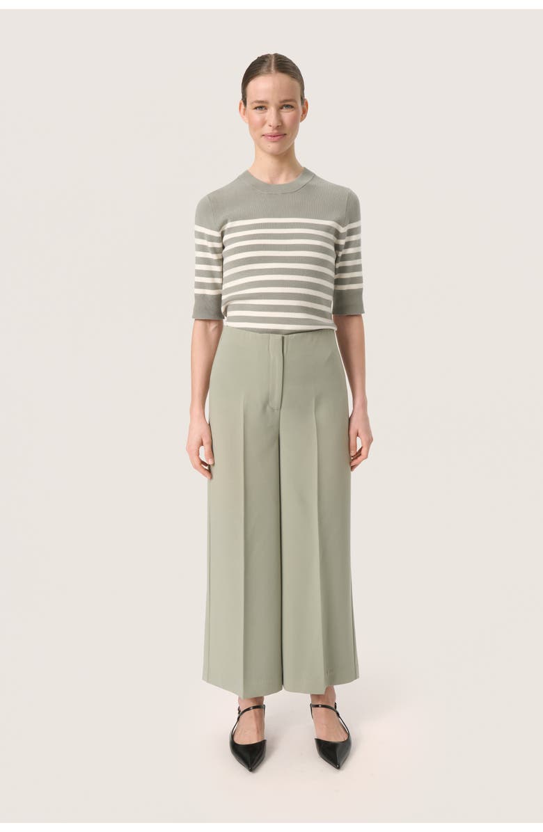 Soaked in Luxury Corinne High-Waisted Culotte Trousers, Alternate, color, Shadow