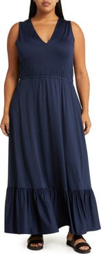 BY DESIGN Alba Deep V Maxi Dress
