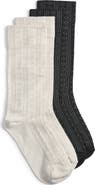 K Bell Socks Assorted 2-Pack Pointelle Crew Socks