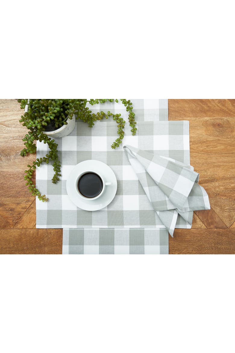 Franklin Slate Gingham Check Napkin Set of 6, Alternate, color, Grey