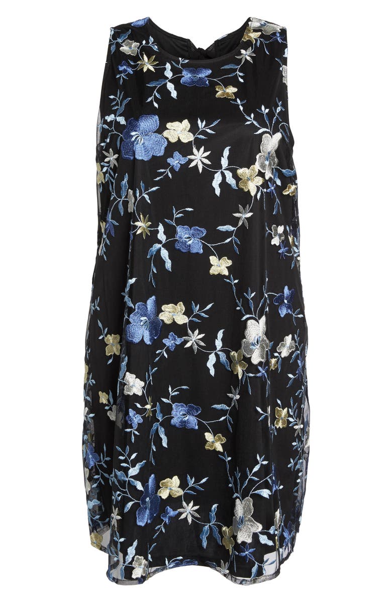 ECI Floral Embroidered A-Line Dress, Alternate, color, 