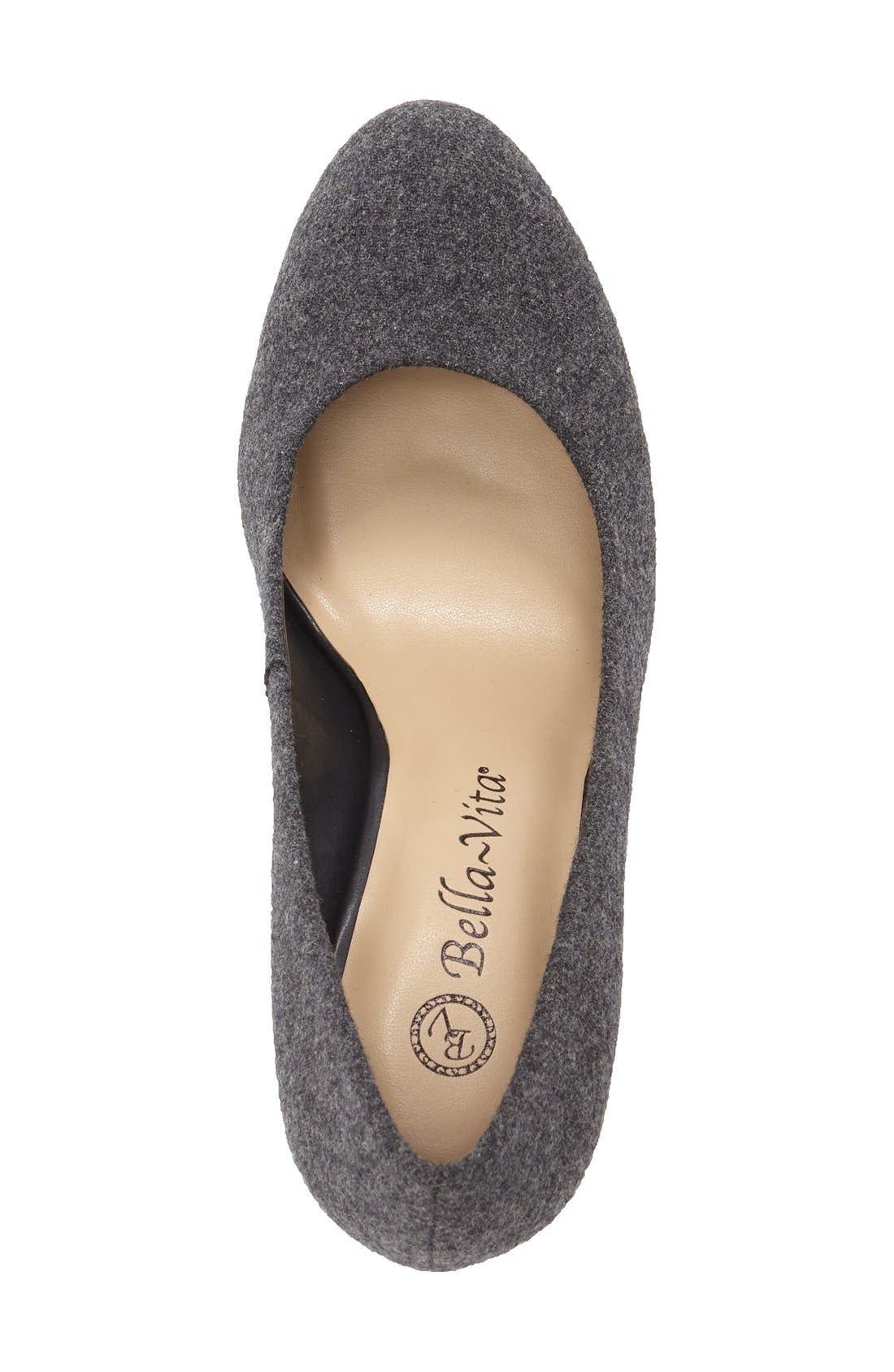 'Nara' Block Heel Pump, Alternate, color, GREY FLANNEL