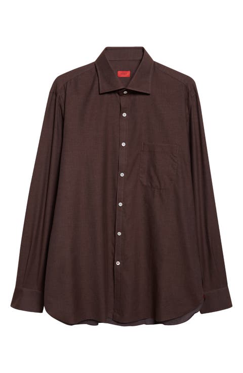 Cotton & Cashmere Button-Up Shirt