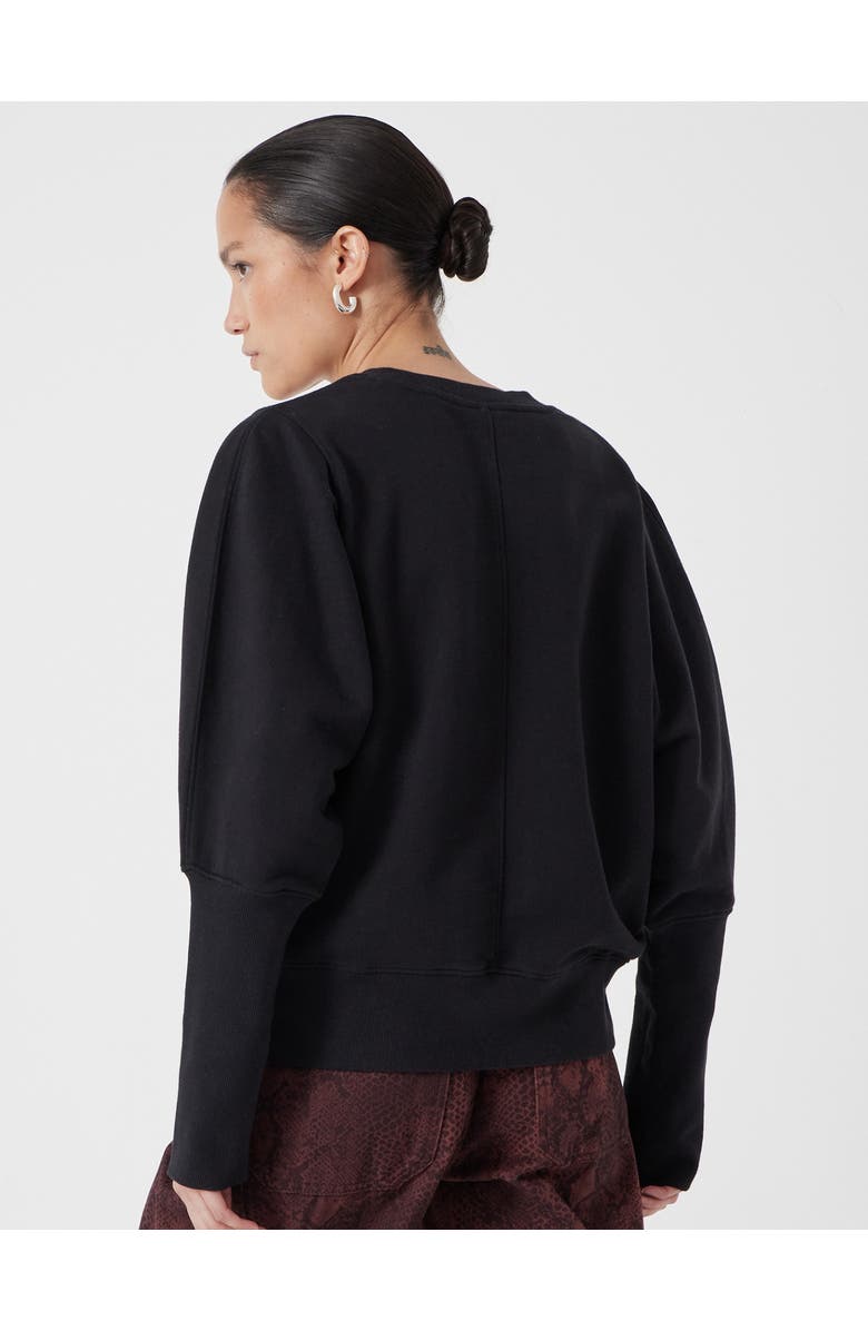 Hush Puff Sleeve Sweatshirt, Alternate, color, Black