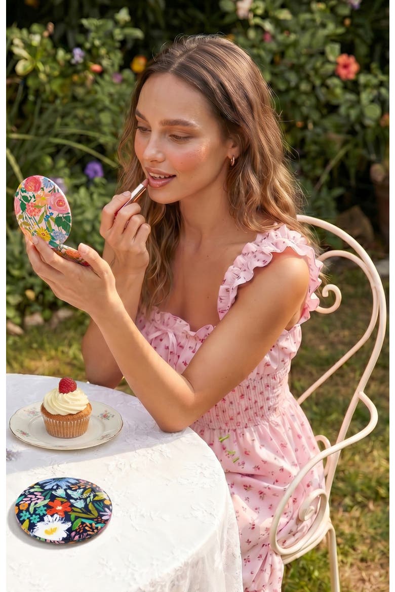 Mini Taylor LED Compact Mirror - Vibrant Florals, Alternate, color, Vibrant Florals