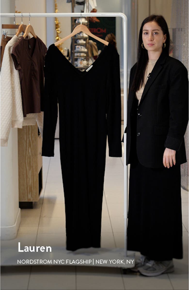 Lexi Long Sleeve V-Neck Dress, sales video thumbnail