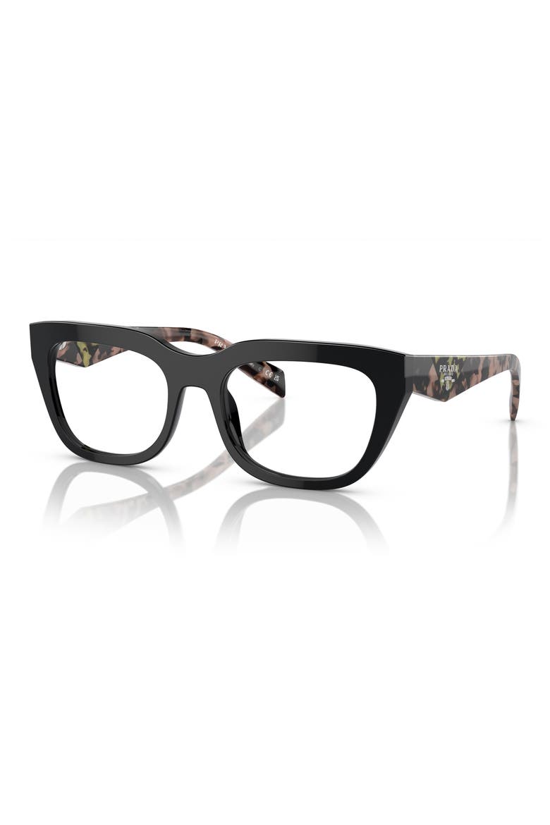 54mm Rectangular Optical Glasses, Alternate, color, BLACK
