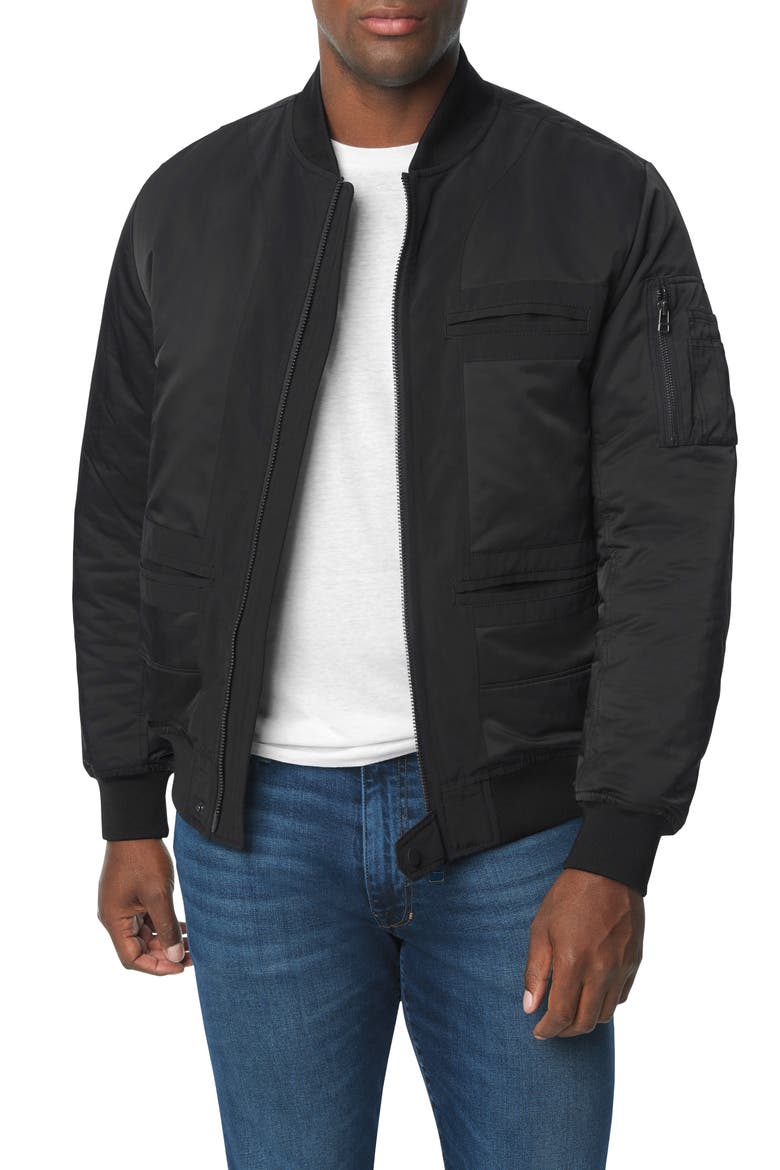 Inside Out Bomber Jacket, Main, color, STRETCH LIMO