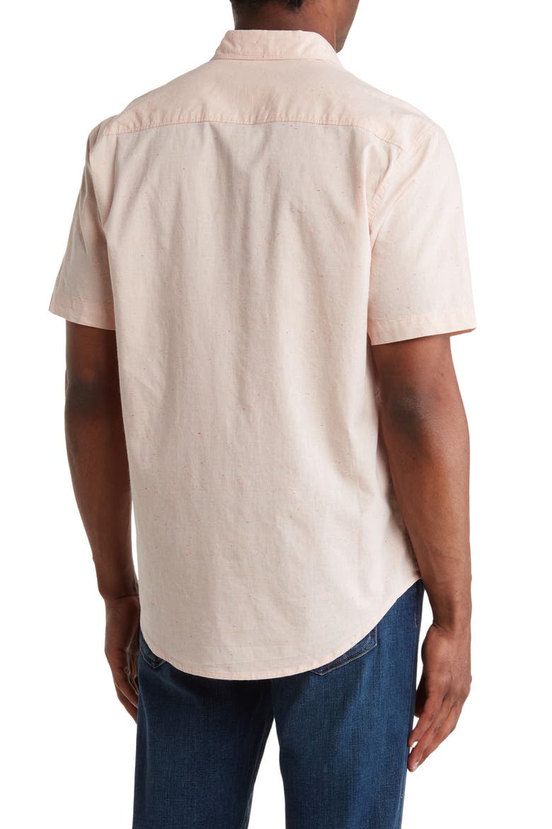 Coloras Multi Slub Short Sleeve Regular Fit Shirt, Alternate, color, ORANGE