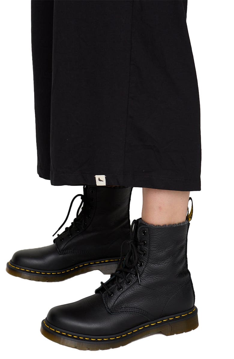 Turtledove London Organic Cotton Grace Denim Wide Leg Jumpsuit, Alternate, color, Black