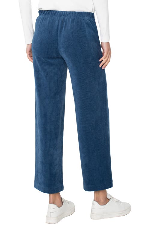 Liverpool Los Angeles Pull-on Corduroy Wide Leg Pants In Blue