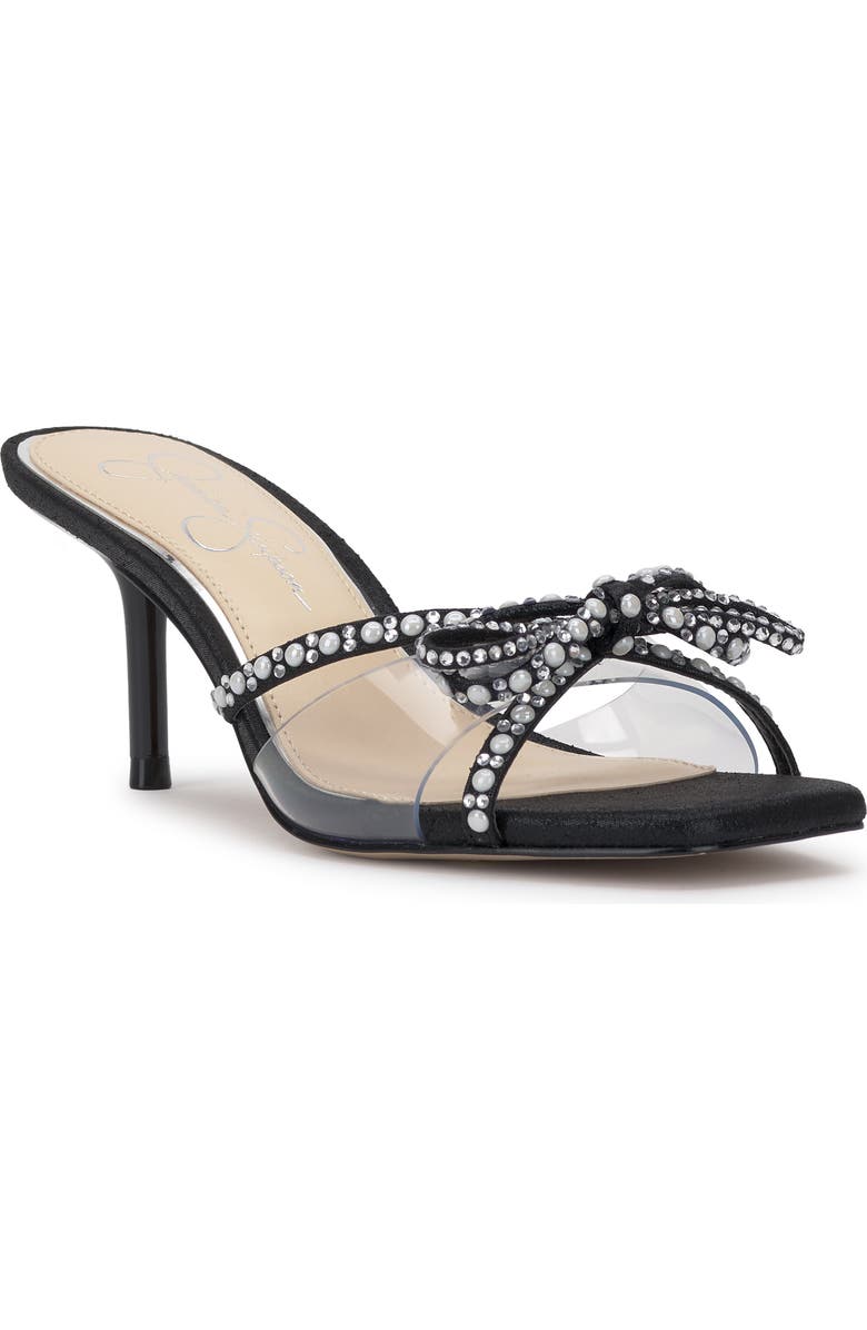Jessica Simpson Cornilia Slide Sandal, Main, color, Black/ Clear