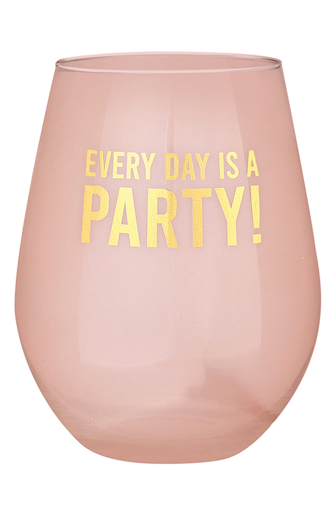 Every Day Is a Party Stemless Wine Glass