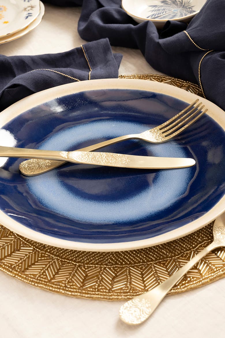 Leiria Stoneware Dinner Plate 10.6" Set of 3, Alternate, color, Blue