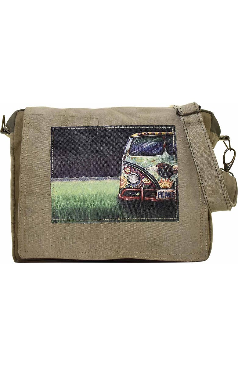VINTAGE ADDICTION Peacemobile Tent Crossbody Bag, Main, color,
