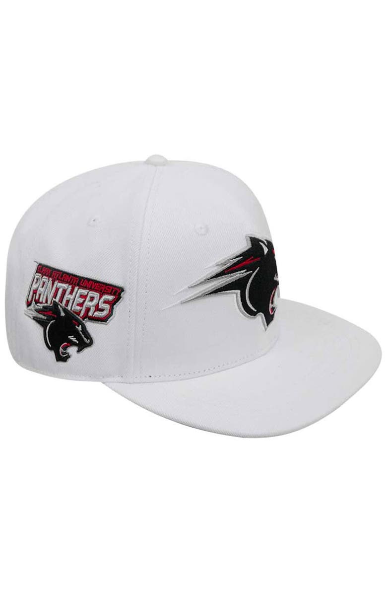PRO STANDARD Men's Pro Standard White Clark Atlanta University Panthers Mascot Evergreen Wool Snapback Hat, Main, color, White