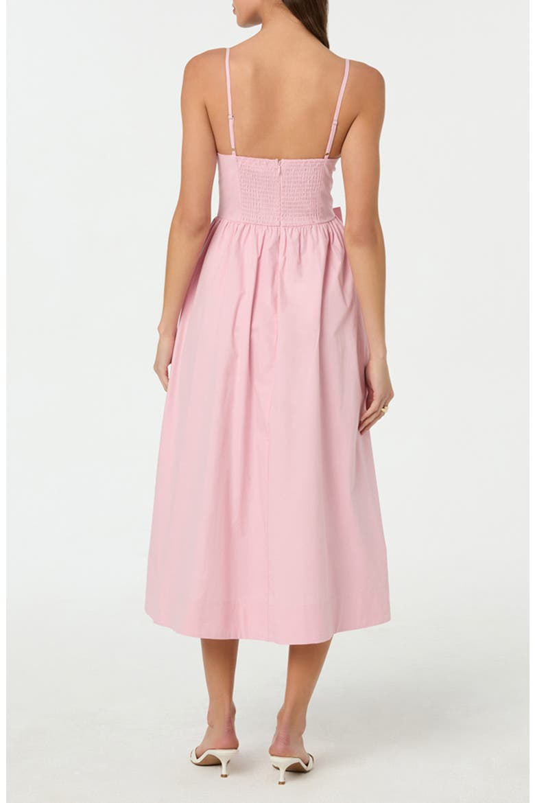 Poplin Bow Detail Midi Dress, Alternate, color, SOFT PINK