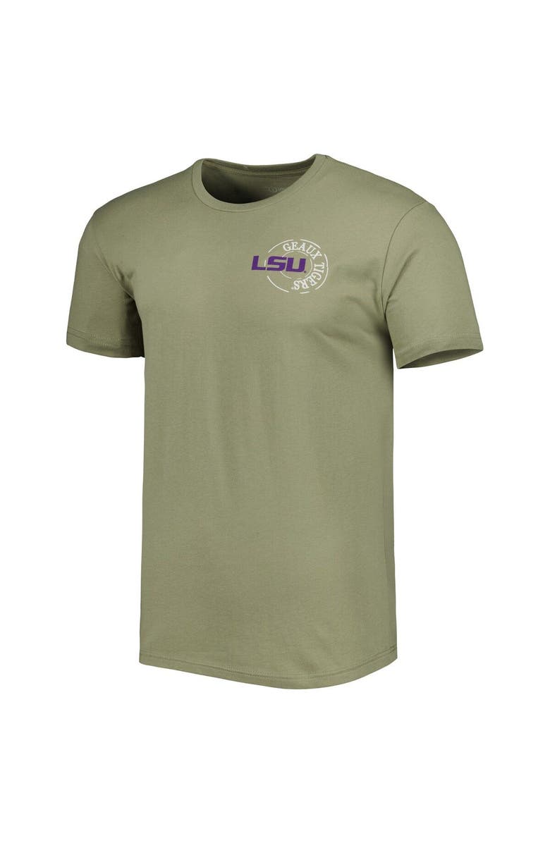 IMAGE ONE Men's Olive LSU Tigers Hyperlocal T-Shirt, Alternate, color, 