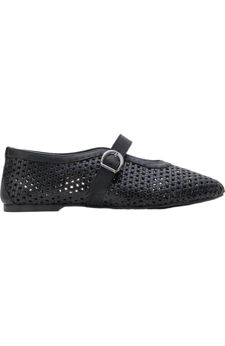 Forever & Always Shoes MIRELLA Braided Leather Ballet Flats, Alternate, color, Black Leather