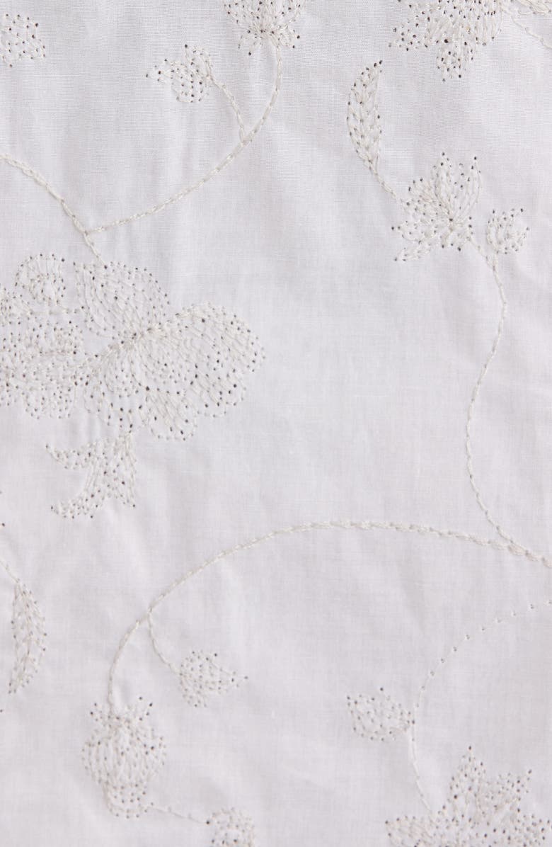 MANGO Floral Embroidered Cotton Nightgown, Alternate, color, 