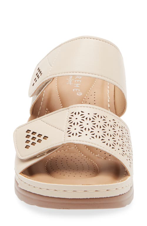 Extreme By Eddie Marc Laser Cut Wedge Sandal