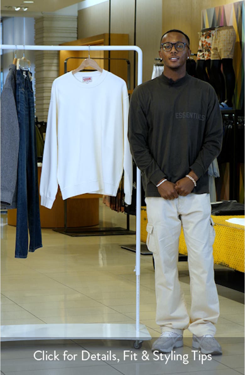 Brushed Terry Crewneck Sweatshirt, sales video thumbnail