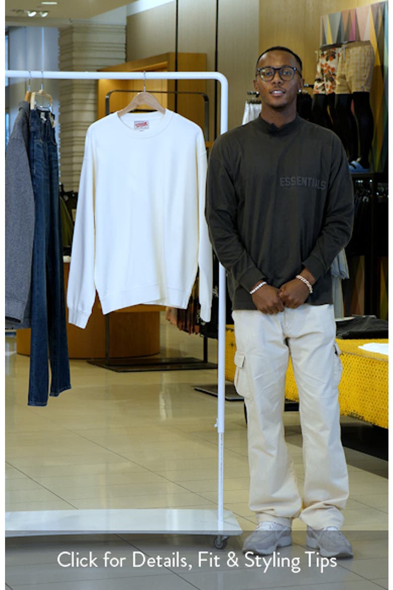 Brushed Terry Crewneck Sweatshirt video