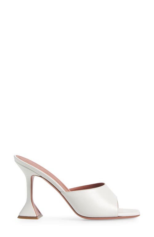 Shop Amina Muaddi Lupita Slipper Slide Sandal In Nappa White