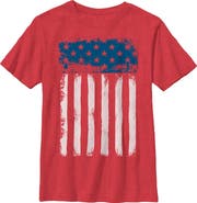 Lost Gods Boy's Lost Gods Fourth of July  Streak American Flag  Graphic T-Shirt