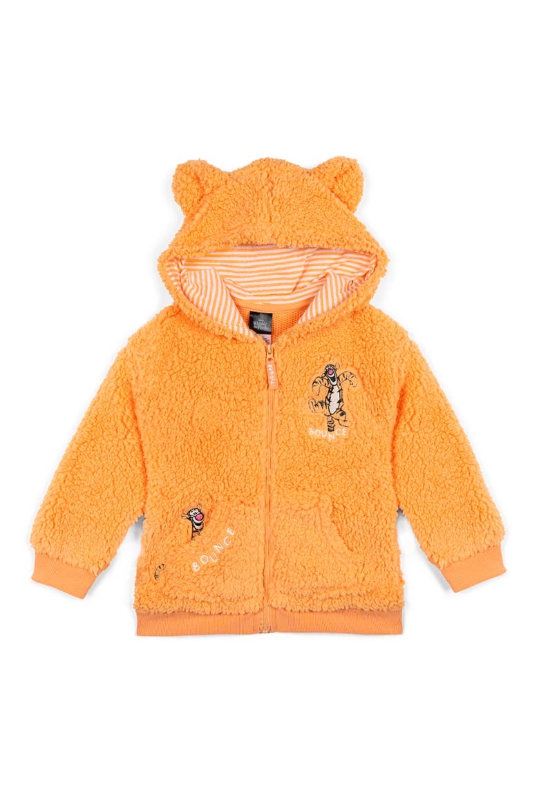 Faux Shearling Hoodie, Main, color, Tigger Orange Orange